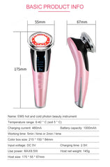 EMS Facial Massager LED light therapy Sonic Vibration Wrinkle Removal
