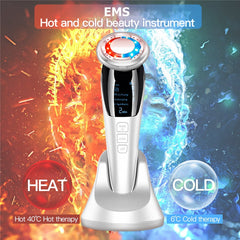 EMS Facial Massager LED light therapy Sonic Vibration Wrinkle Removal