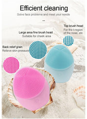 Silicone Electric Facial Cleansing Brush Vibration Face Cleaner