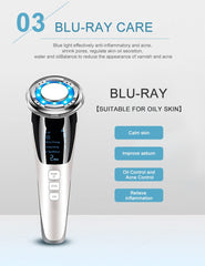 EMS Facial Massager LED light therapy Sonic Vibration Wrinkle Removal