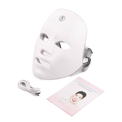 USB Charge 7Colors LED Facial Mask Photon Therapy Skin Rejuvenation