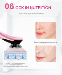 EMS Facial Massager LED light therapy Sonic Vibration Wrinkle Removal