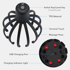 Therapeutic Head Electric Octopus Claw Scalp Massager