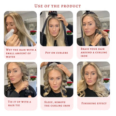 Heat Less Curling Rod Headband Lazy Curler