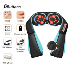 U Shape Electrical Shiatsu Back Neck Shoulder Body Massager