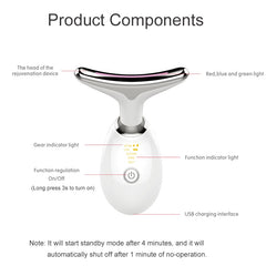 Neck Face Beauty Device Facial Lifting Machine EMS Face Massager