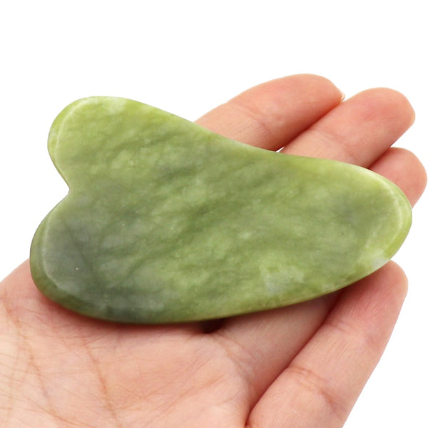 Natural Jade Roller Guasha Skin Scraper Facial Set  Stone Firming Face