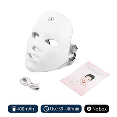 USB Charge 7Colors LED Facial Mask Photon Therapy Skin Rejuvenation