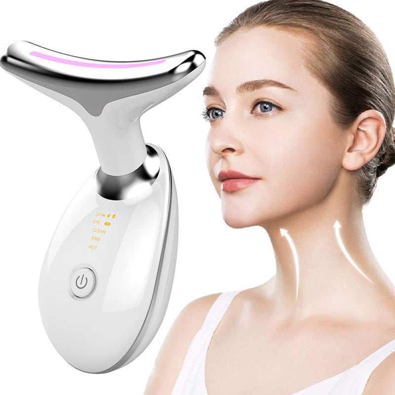 Neck Face Beauty Device Facial Lifting Machine EMS Face Massager