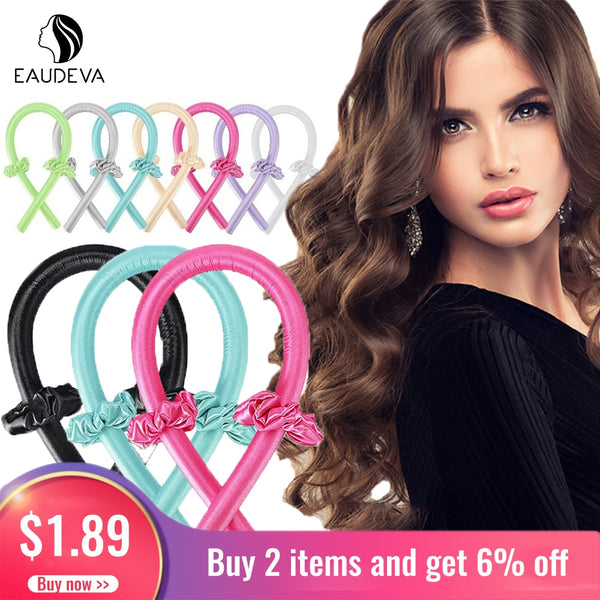 Heat Less Curling Rod Headband Lazy Curler